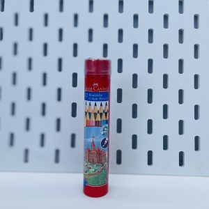 مداد رنگی فابر کاستل قوطی استوانه ای ۱۲ رنگ