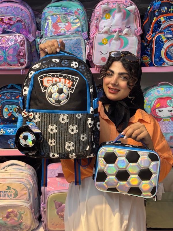 کوله پشتی وست به همراه کیف غذا فوتبالی - Image 1