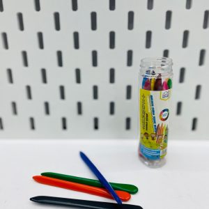 مداد شمعی پلاستیکی ۱۲ رنگ