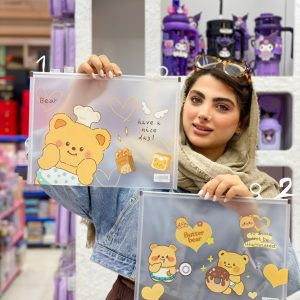پوشه زیپی شفاف سایز A4