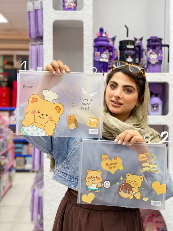 پوشه زیپی شفاف سایز A4 - Image 1